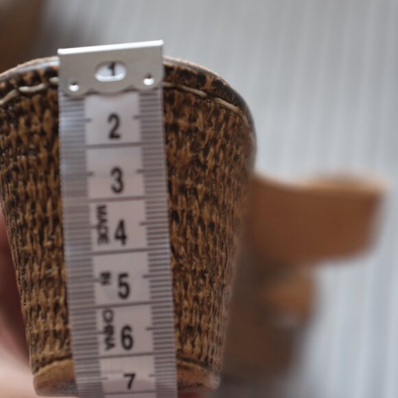 COPY - Patritzia By Spring Step Brown Tan Braided Wedge Sandal size 6 - Picture 11 of 11